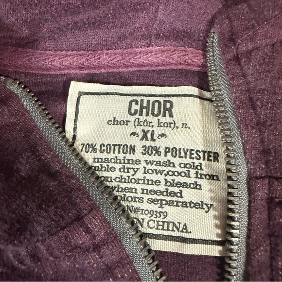 Chor Two-Tone Gray and Purple Hoodie - Picture 11 of 13